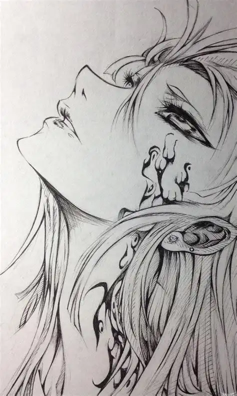 手绘古风铅笔画教程_图片素材_观赏网