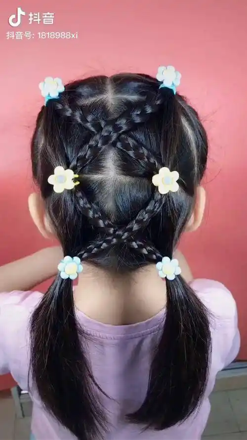 简单清新小女生发型儿童编发编发教程