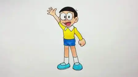 儿童简笔画:卡通大雄,简单又漂亮,小朋友很喜欢哆啦a梦人物简笔画