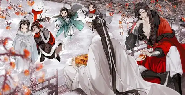 温馨治愈的墨香全家福,轮流带娃好有爱,花城的领口有小心机!