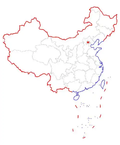 中国空白地图