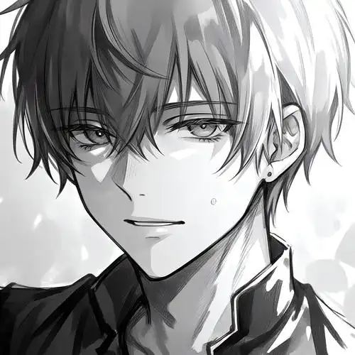 冷傲男生头像🖤黑白素描风