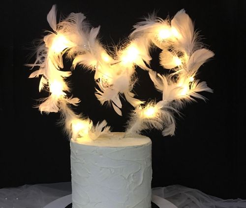 唯美百变网红羽毛蛋糕装饰 生日蛋糕插牌 烘焙摆件