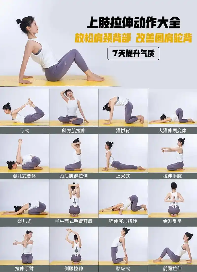 抖音图文扶持计划 最全上肢拉伸动作/开肩美背009969♀15