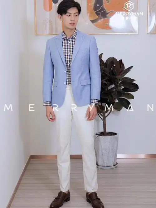 成都衣服定制温柔素雅别具匠心浅蓝色西服