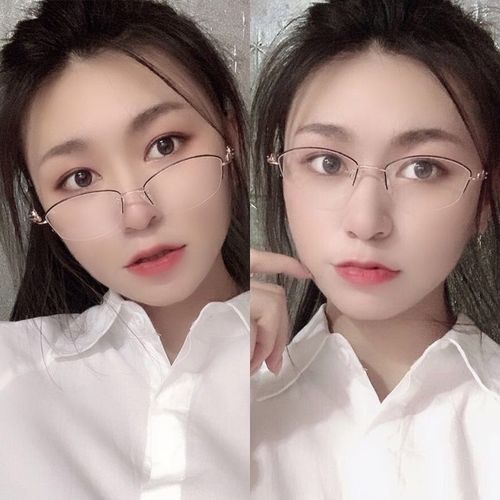 1000-2500度女素颜光学平面韩版小框超轻高度近视眼镜女超薄半框