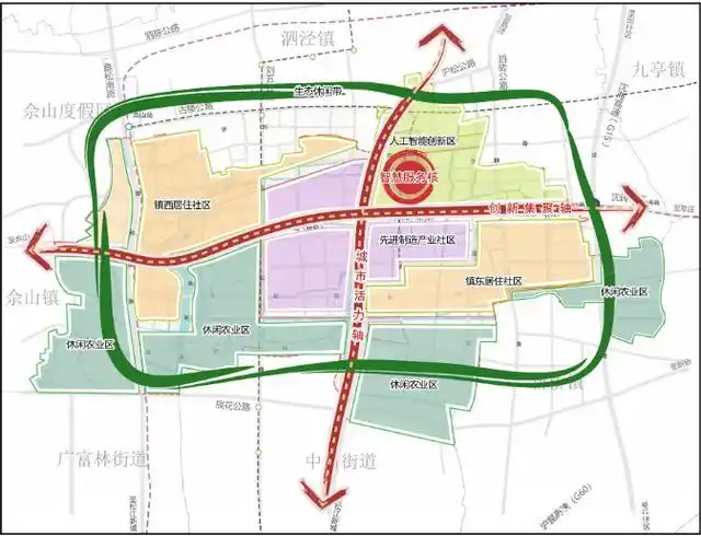 镇空间总体规划(2020-2035)》 正式挂网 洞泾镇东接新桥镇,北临泗泾镇