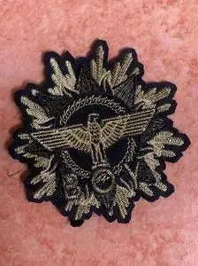 小号刺绣圆形boy补丁贴衣服包包diy装饰修补破洞布贴花