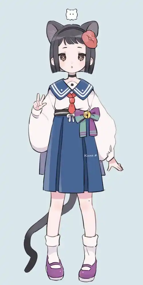 q版动漫可爱人物全身像