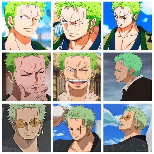 索隆 九宫格头像diy数字油画 手工填充涂色丙烯油彩画动漫海贼王