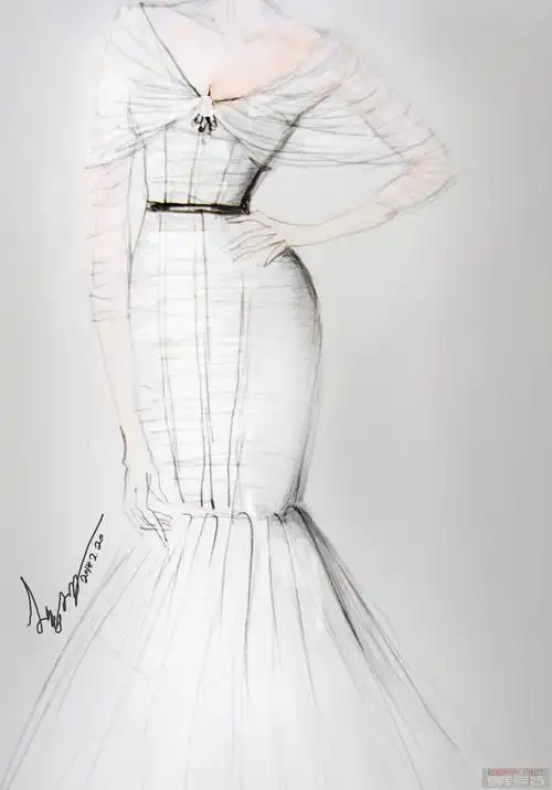 设计稿2014婚纱礼服手稿