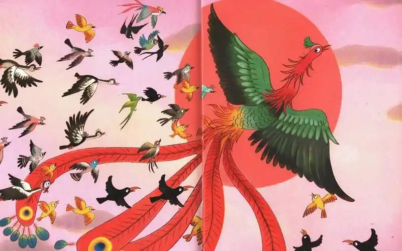 中国神话故事:《百鸟朝凤》:凤凰是白鸟之王,那么最初它是怎么登上