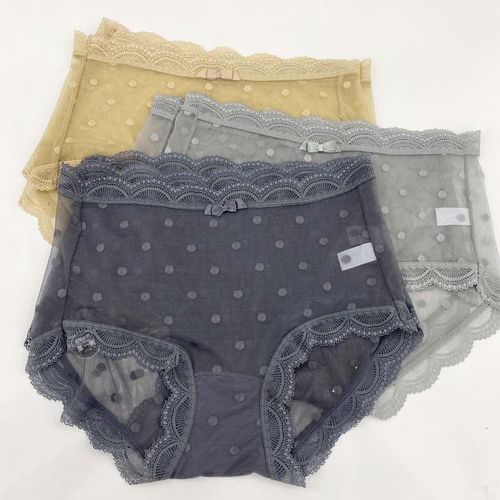 第一街外贸originalsingle法式波点性感薄款网纱丝滑女三角裤