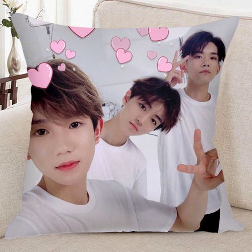 tfboys抱枕王俊凯易烊千玺王源三人照片diy定制双面周边生日礼物