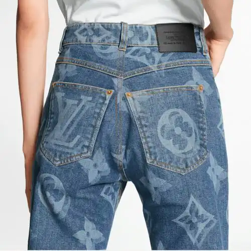 【预售】louis vuitton/路易威登 女士中腰直筒牛仔裤 1a8lit