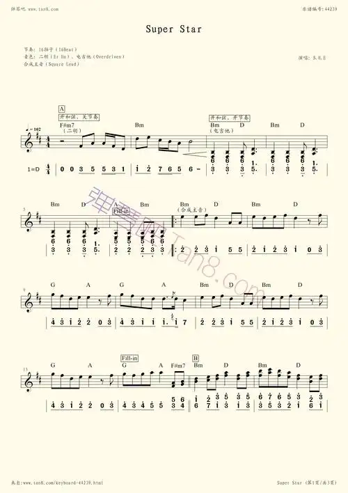 e(五线谱 电子琴谱)-弹琴吧(原蛐蛐钢琴网),电子琴谱,吉他入门,钢琴