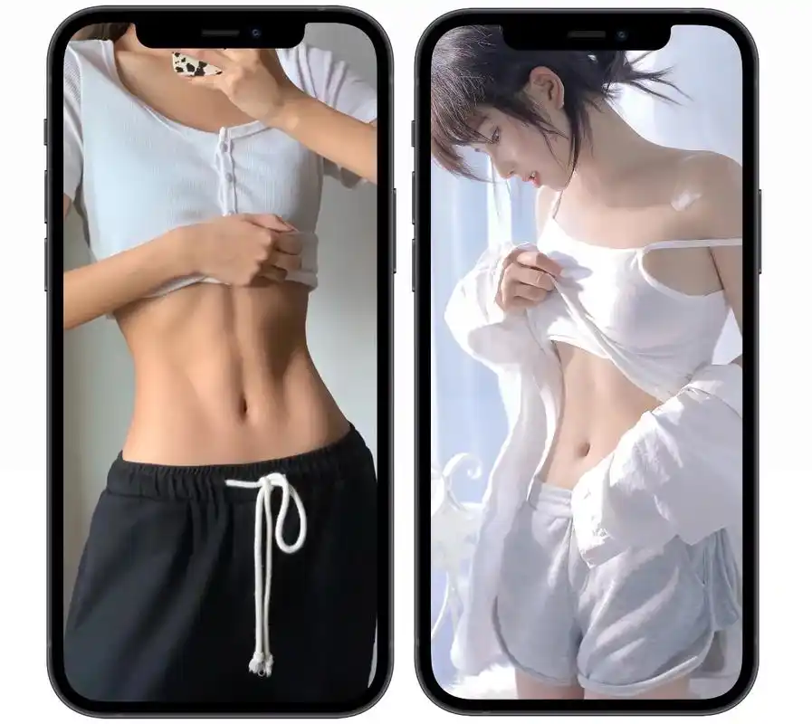 马甲线  #高清壁纸 #减脂 - 抖音