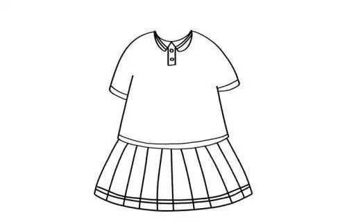 好看的女生校服简笔画怎么画 夏季的校服简笔画教程