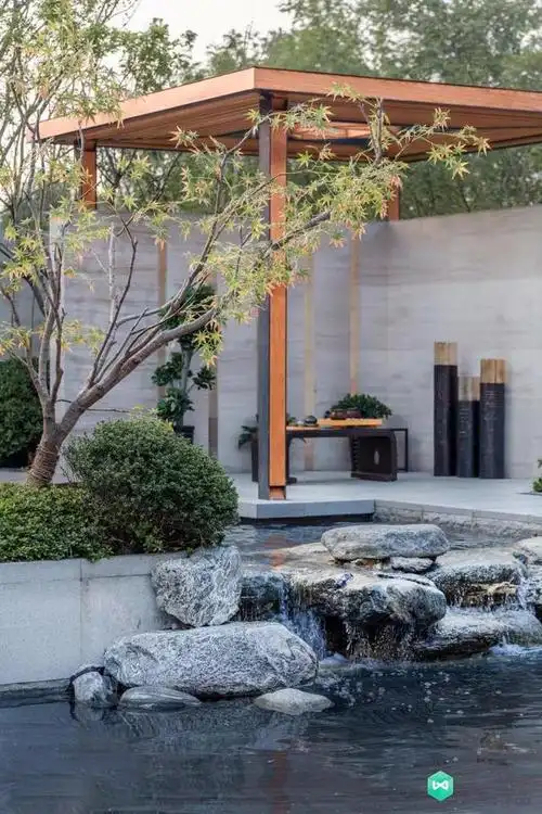 中式庭院花园设计的效果图(中式庭院围墙设计效果图大全)-措必培