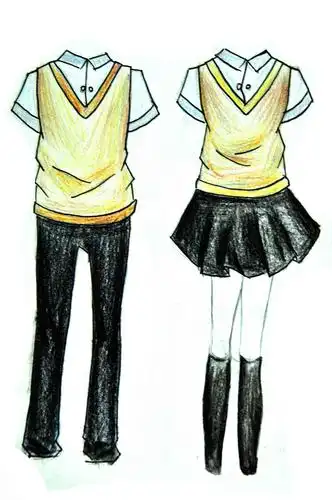 美术课堂上的校服设计大赛