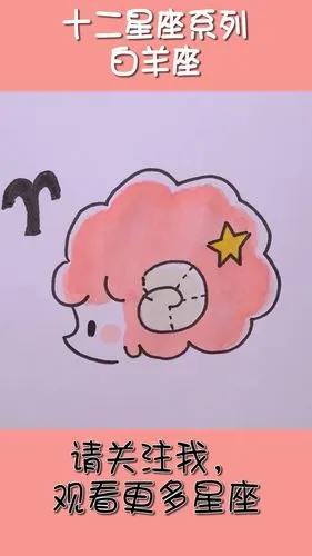 十二星座系列—白羊座简笔画画法_白羊座_星座系列_简笔画_知识_艺术