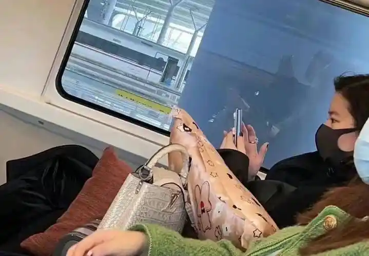 在高铁上拍到刘亦菲,戴口罩的侧颜都这么漂亮,睡觉气质好温柔!