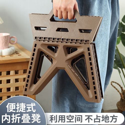 可折叠新款懒人凳子户外露营塑料加厚两用钓鱼椅子耐用家用小板凳