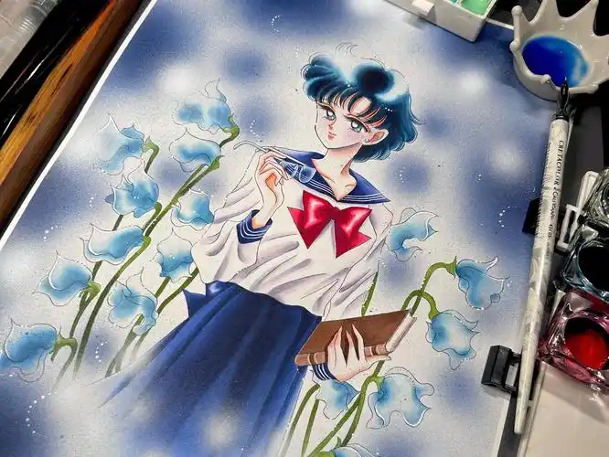 【手绘过程】美少女战士|水野亚美