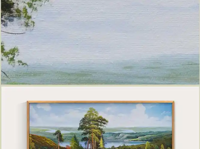 田园山丘美景高清装饰油画(横幅)(图片编号:16185580)_风景油画_我