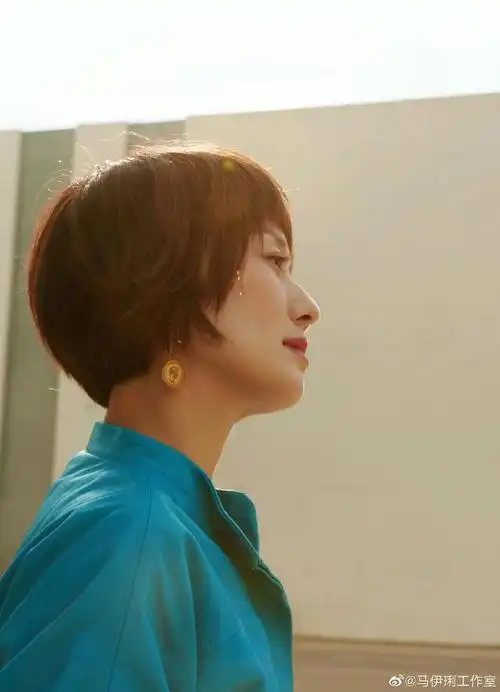 马伊琍冷棕色短发冬季穿搭(马伊琍新造型来袭)(5)