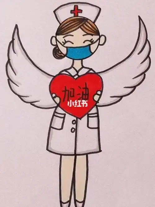 画马克笔儿童画《白衣天使》马克笔简笔画简笔画教程白衣天使简笔画