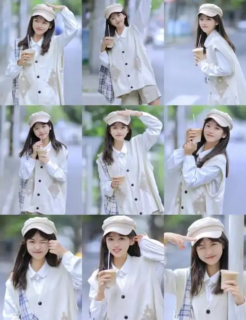 好看的单人拍照姿势