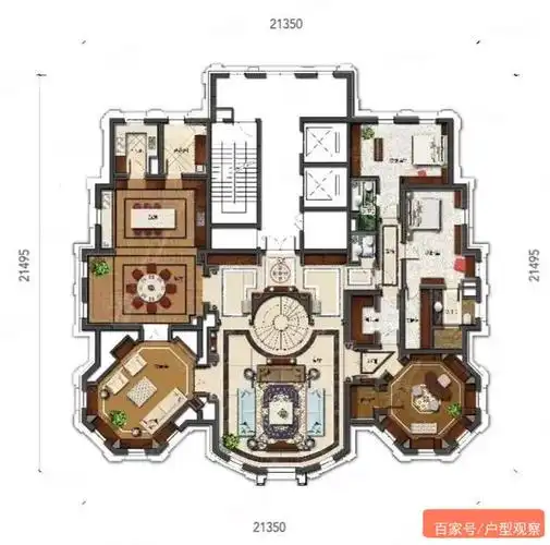 每间卧室的配置都相当豪华.并且还有一个健身房可以满足健康的需