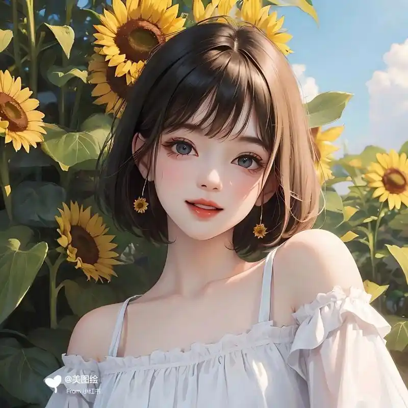 女生头像# #好看的女生头像# #向日葵女孩# #ai绘画# #寻找小红殚