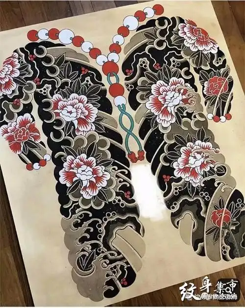 日式开衫纹身日式开衫纹身手稿日式开衫纹身手稿图案