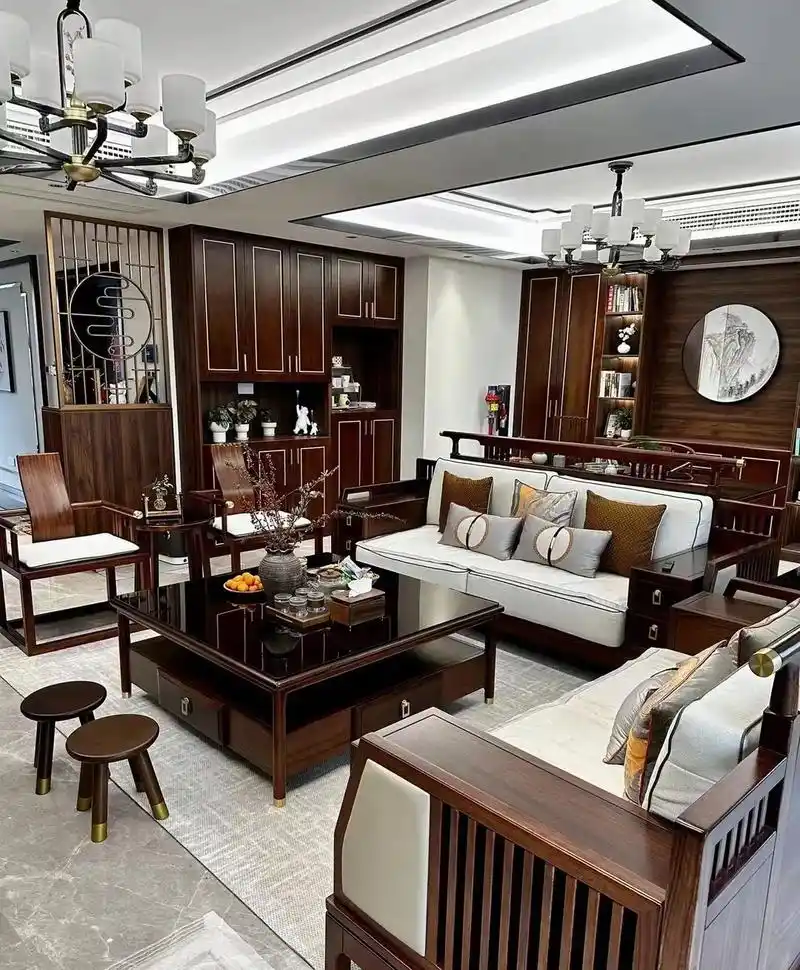新中式家具真的很适合横厅