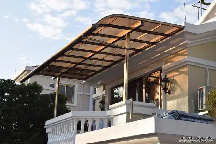 定制别墅铝合金露台棚 户外遮阳窗棚 pc耐力板遮阳蓬雨棚