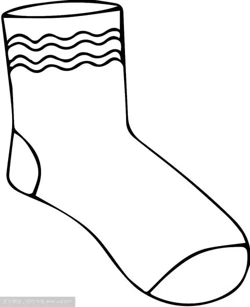 白色背景上的袜子图标