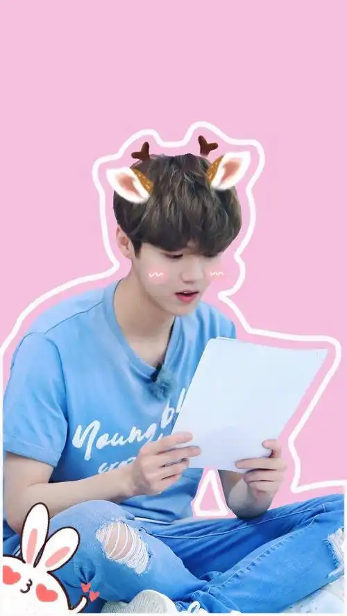 鹿晗 约吧 手机壁纸 萌萌哒