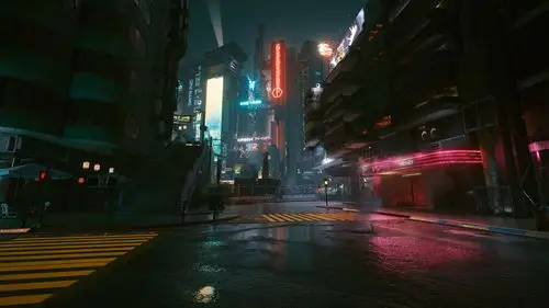 游戏壁纸,主机游戏,赛博朋克,2077,未来城市,夜景