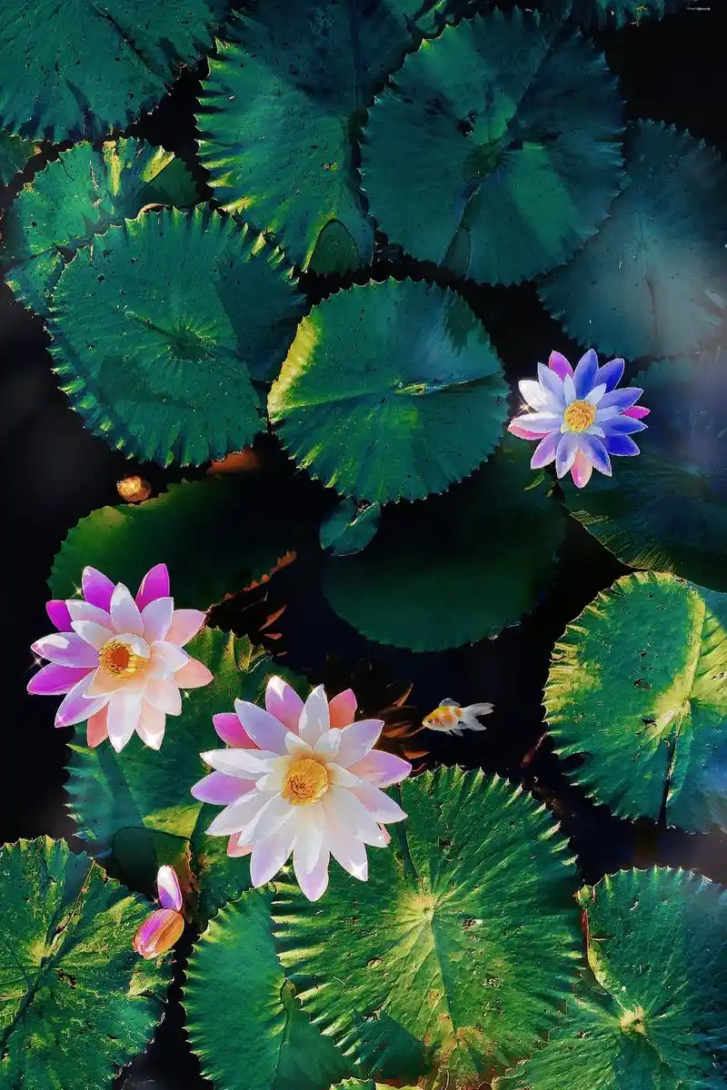 手机壁纸 #治愈系 看到这了七彩莲花了吗?#见者好运 点赞 - 抖音