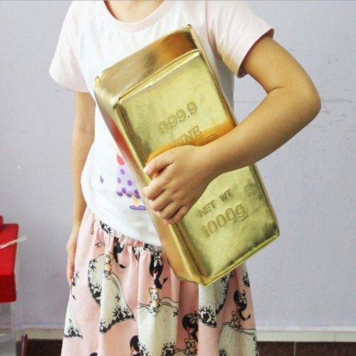 仿真金砖银砖长方形枕头抱枕靠垫家居搞笑金条创意抱枕