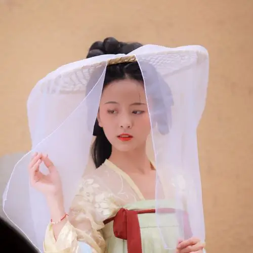 霜翎阁包邮道具侠客遮脸面纱古风斗笠帽子汉服发饰