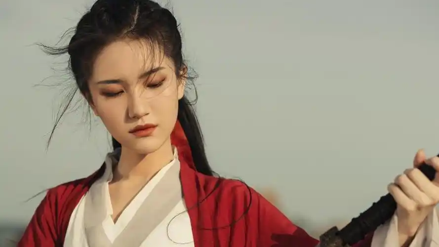 古风红衣侠女冷艳英姿魅力写真,高清壁纸图片,大陆美女-回车桌面