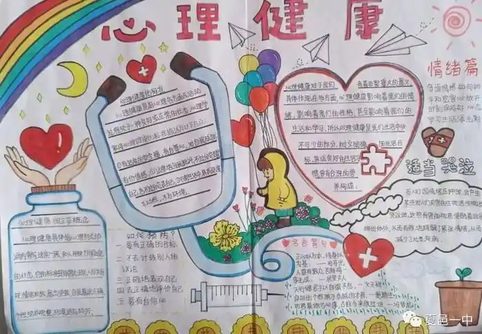阳光心理健康成长手抄报心理健康手抄报