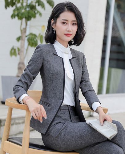 佐基时尚职业装西装套装女工工作服修身西服正装女西装