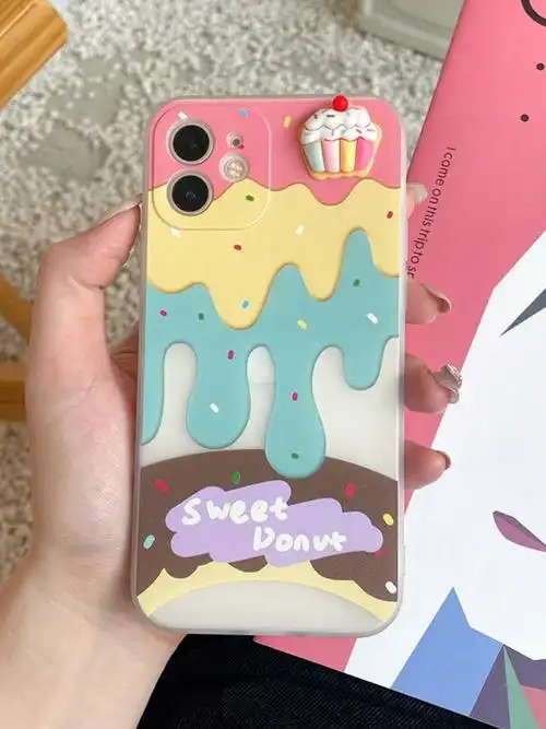 彩色冰淇淋手机壳配色也太好看了吧