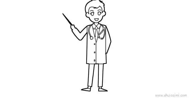医生全身儿童画怎么画医生全身简笔画步骤