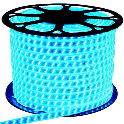 led冰蓝色灯带冷蓝色灯条led天蓝色户外亮化浅蓝色灯条220v冰蓝光