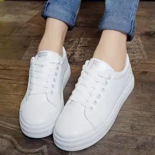 2016夏小白鞋女系带韩版运动鞋学生休闲鞋厚底松糕女鞋白色板鞋女